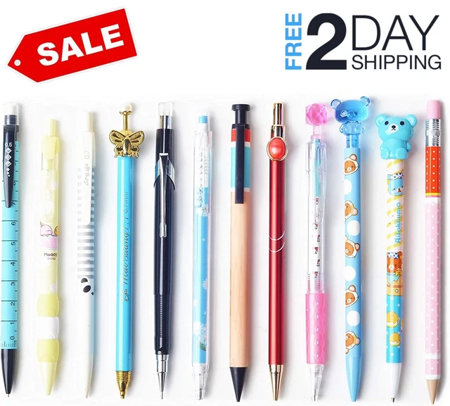 12 Pcs Mechanical Pencils Set, Cute Cartoon Favor, 12 Different Design Assorted