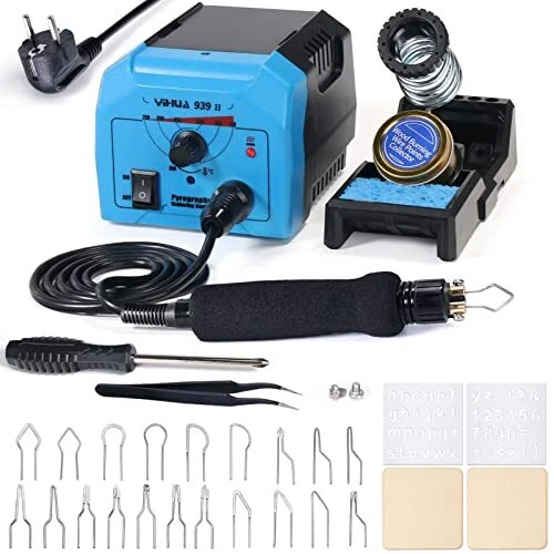 YIHUA 939-II Kit Pirografo per legno professionale regolabile con temperatura...