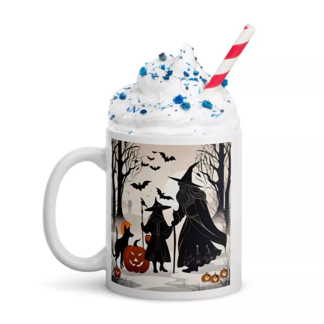 Scandinavian Halloween Coffee Mug - Enchanting Trolls & Folklore Monsters