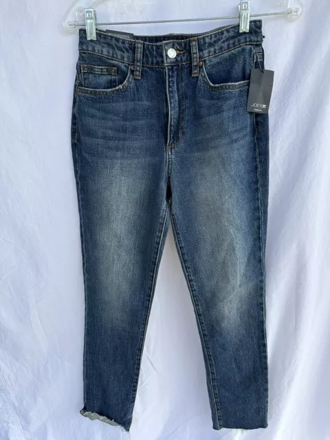 NWT Joes Jeans Women's 25 High-Rise Straight Leg Ankle Jeans Raw Hem P