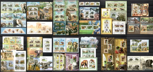 ELEPHANTS Wild Animals African fauna 48 sheets Collection [1] until 2013 #CNA174