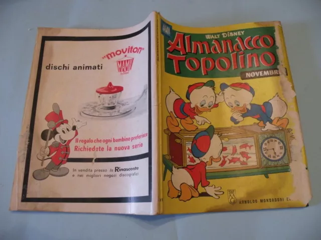Almanacco Topolino 1963 N° 11 Mondadori Disney Orig. Buono No Bollino