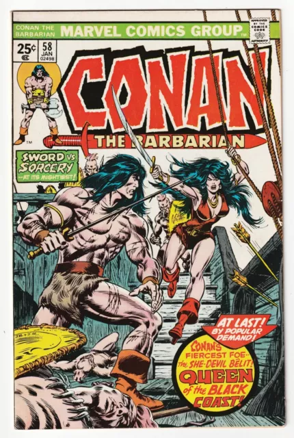 Conan the Barbarian #58 - 1st Belit VFNM (Marvel, 1976) 1st Print