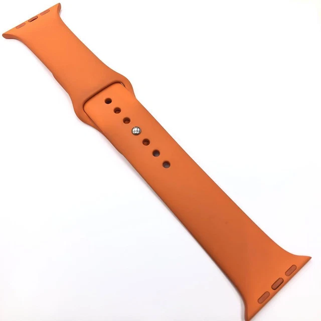 Apple Watch Hermes Rubber Band 42 44 45mm M/L Orange Used Japan Fedex