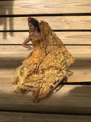 Vintage Marin Flamenco Spanish Dancer Collectable Costume Doll 7"