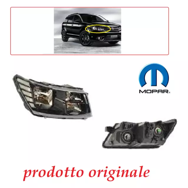 PROIETTORE FARO FANALE FIAT FREEMONT ANT. DESTRO DX DAL 2014-2016 nero originale