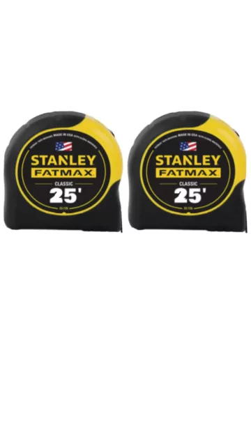 2 pack stanley fat max 25’ tape measure