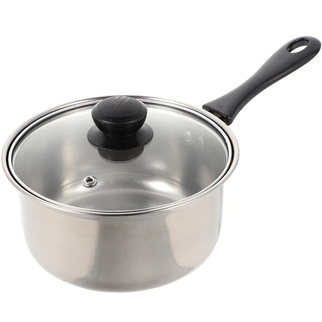 Olla de cocina de una sola manija cacerola de leche cacerola de acero inoxidable para