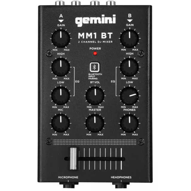 Gemini MM-1BT | 2 Kanal DJ Mixer im Hosentaschenformat | Bluetooth