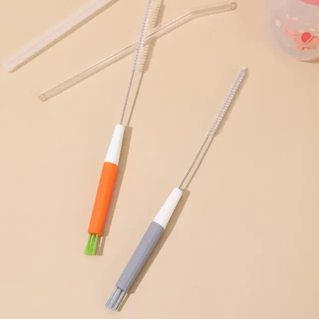 Multifunctional Straw Brush Milk Bottle Straw Brush Small Brush Cleaner Tools`