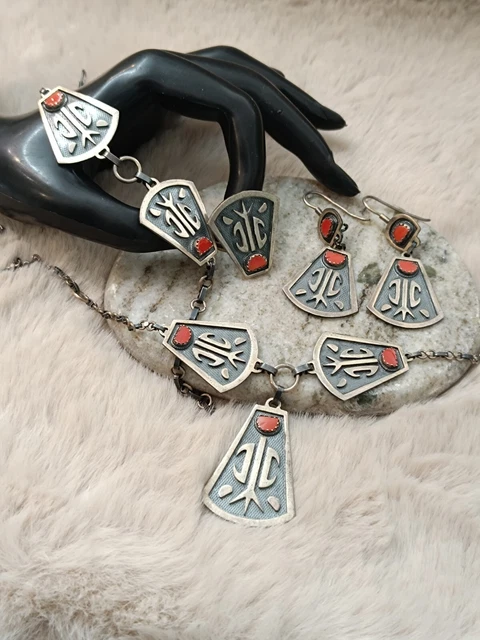Parure Gioielli Rhodiata 2 Pezzi - Collana E Orecchini Con Pietre Aquamarine (CZ) - Argento 925