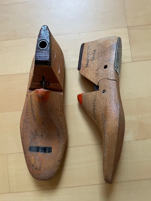 Alte Schuhleisten-Marcel/25 Stiefel- Holzschuh-Deko-flach