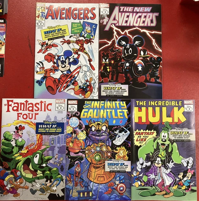 Amazing Spider-Man What If Disney 100 Years Variant Set Of 5 Marvel Comicbook Bf