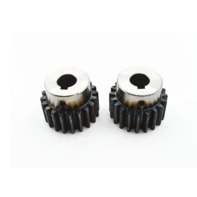 2 Mod 12T-40T Motor Straight Spur Gears Pitch 6.28mm 45# Steel Hardened Teeth