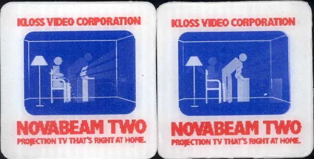 Kloss Video Novabeam Due Proiezione TV Televisione 1970's Vari-Vue Lenticular Ad