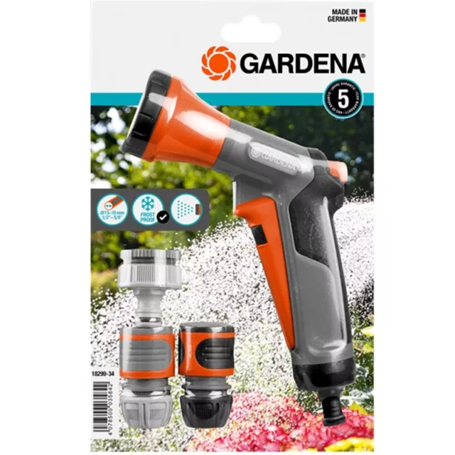 Gardena 18299-32 Bewässerungsbrausen-Aktion Hahnstück Schwarz/Grau/Orange