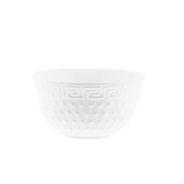 Almina 6 Piezas Conjunto de Fuentes Blanco Porcelana Con Patrón para Muesli 450