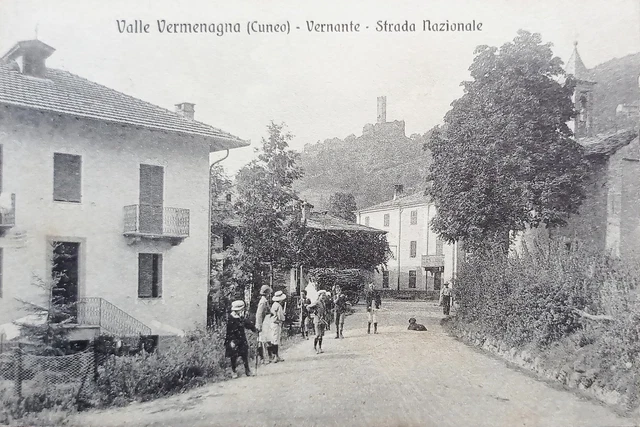 CARTOLINA VALLE Vermenagna ( Cuneo ) Vernante Strada Nazionale