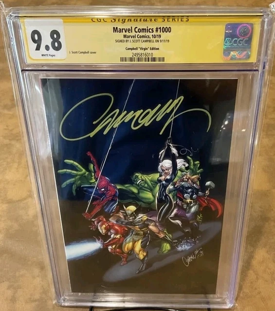 Marvel Comics #1000 CGC NM/M 9.8 Signed SS J Scott Campbell Campbell Virgin