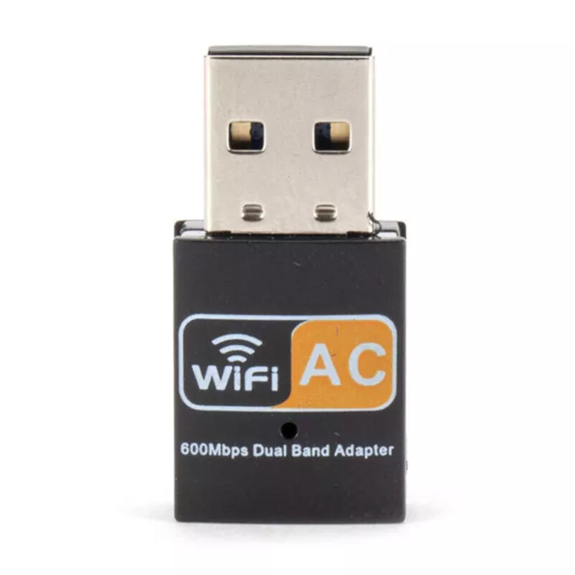Mini Dual Band 600Mbps USB WiFi Wireless Adapter Network Card 2.4/5GHz 802.11ac