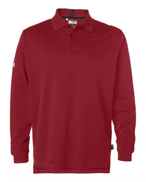 ADIDAS Golf Mens Size 3XL CLIMALITE Reflex POLO Sport Shirt XXXL RED Long Sleeve 3