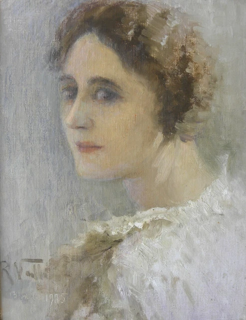 Rita VALLI (Pavia 1903-1998) AUTORITRATTO nell'anno 1935 OLIO su tela cm 40x30 Rita VALLI (Pavia 1903-1998) AUTORITRATTO nell'anno 1935 OLIO su tela cm 40x30