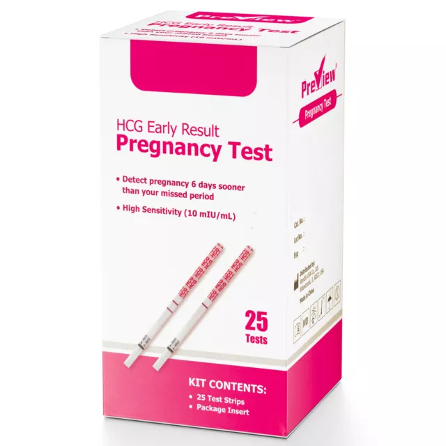 25 Pack Pregnancy Test Strips, Rapid and Accurate Results