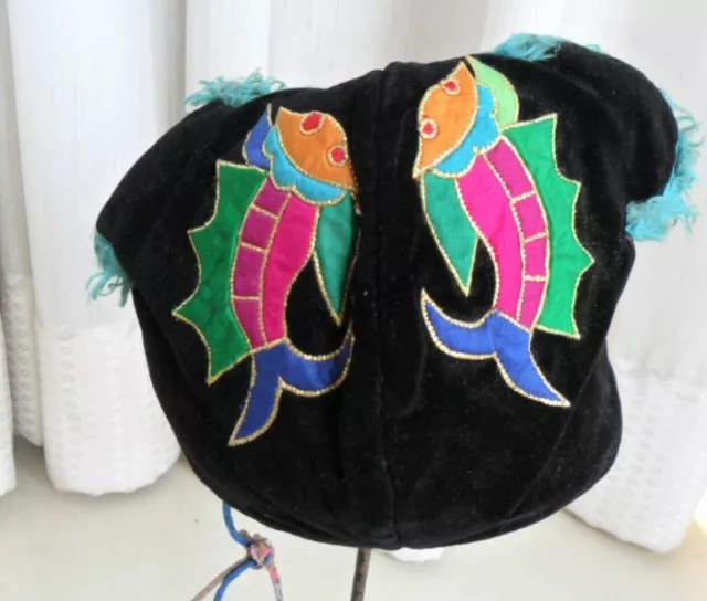 Chinese  Minority children old hand Embroidery  Hat