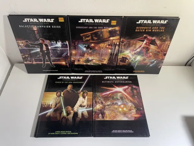 Star Wars RPG Lot of 5 Ultimate Adversaries, Core Worlds, Campaign Guide, Jedi