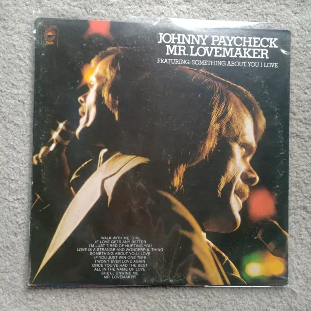 JOHNNY PAYCHECK Mr Lovemaker COUNTRY LP 1973 Vinyl Record 12"