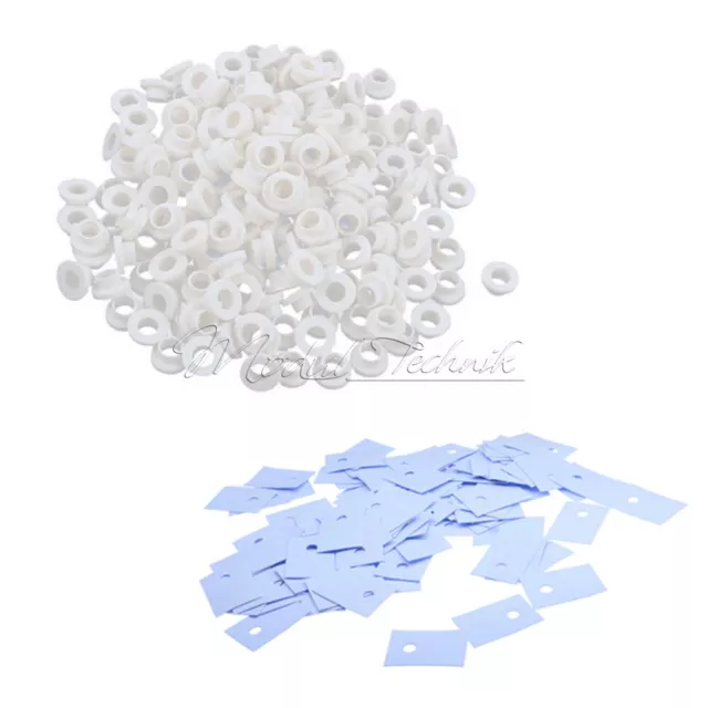 100PCS White TO-220Transistor Plastic Washer Insulation Washer and Pads Silicone