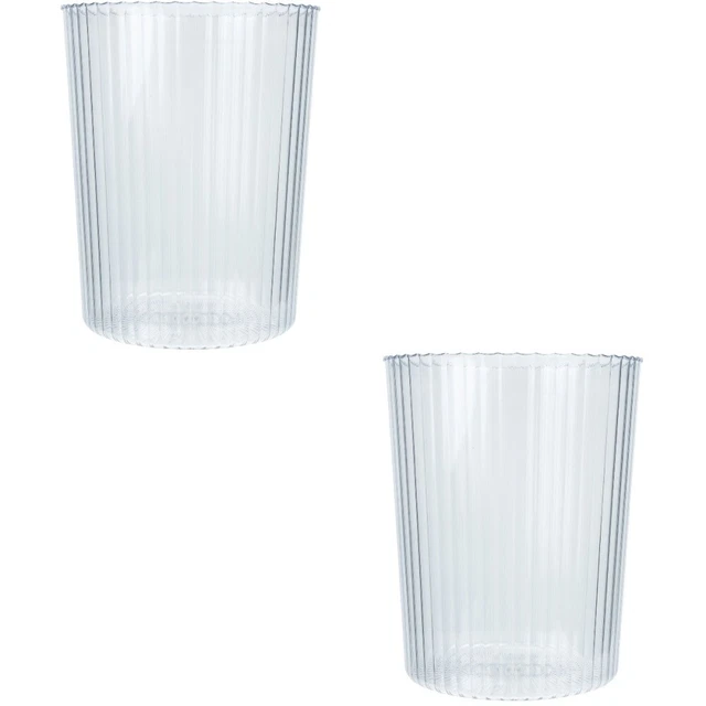 2pcs Plastikmüll können transparente Mülleimer Küchenabfall können