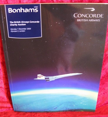 Catalogue Vente enchères Bonhams Pièces du Concorde British Airways 2003 