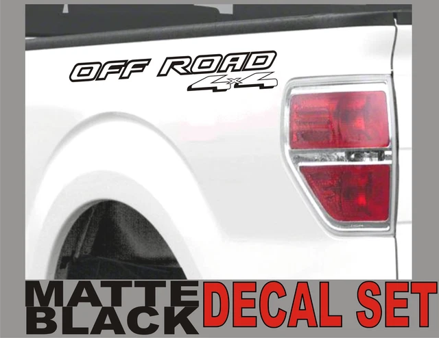 4x4 Truck Bed Decals For Dodge Ram Or Dakota - Black Vinyl Set (Left/Right/Upper Placement) 8 thumbnail image