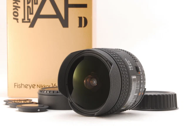 [Unused Box Filter set] Nikon AF Fisheye NIKKOR 16mm f/2.8D Wide Angle Lens