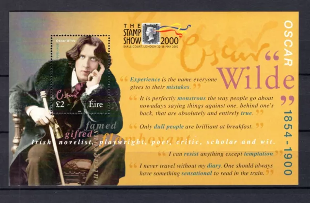 Irlanda - 2000 Oscar Wilde Mini lenzuolo nuovo nuovo nuovo di zecca