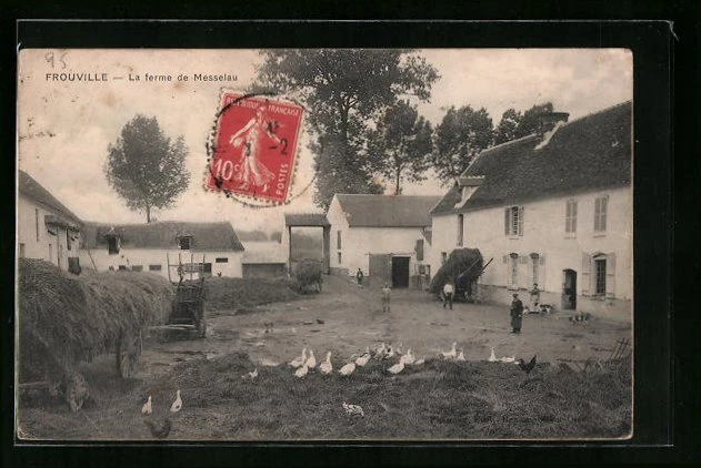 CPA Frouville, La ferme de Messelau