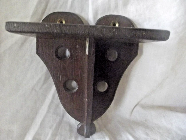 Quality Small Antique Hand Made Solid  Wood Wall Bracket / Shelf