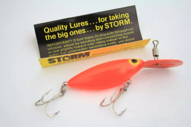 VINTAGE THIN FIN Storm Hot n Tot Lure Pre Rapala Red Label H 48 Fluoro Red  NOS $40.00 - PicClick AU