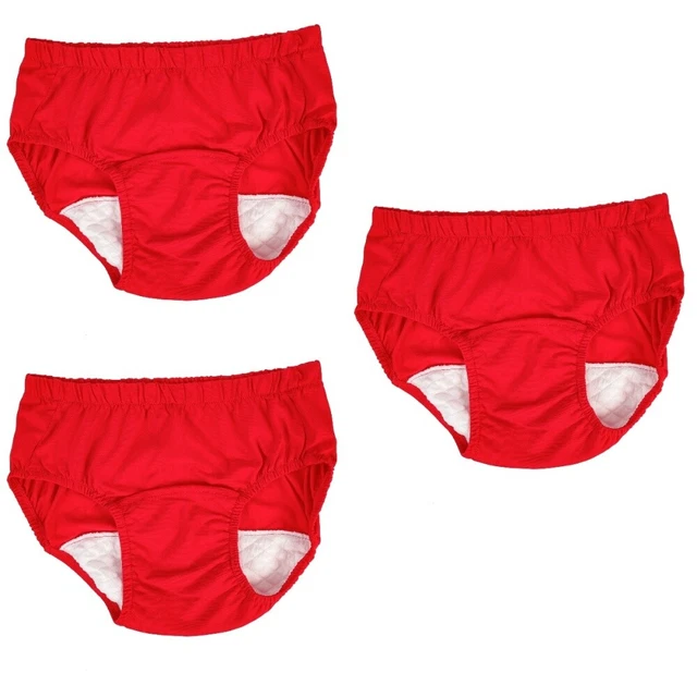 3 Count Adult Nappy Pants Elderly Incontinence Underwear Briefs Men Portable