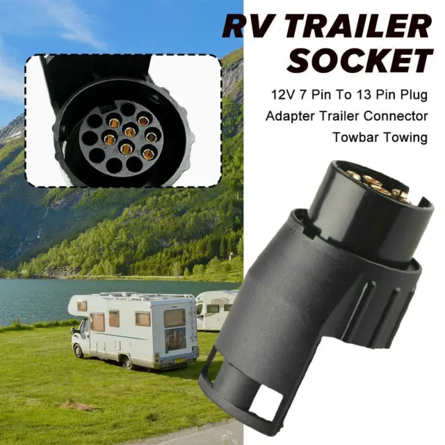 7 to 13 Pin Plug Trailer Truck Electric Adapter Towbar Converter Towing B1 X4G4