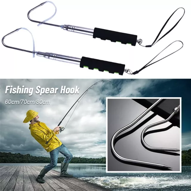 FISHING SPEAR HOOK Fish Gaff Angling Gripper Fly Fishing