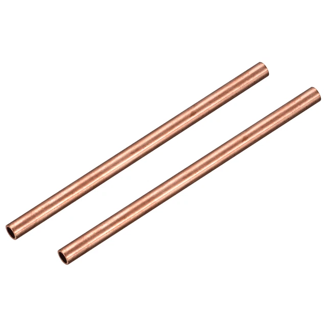 Tubo rotondo rame 9 mm OD 1 mm spessore parete 150 mm lunghezza tubo 2 pezzi