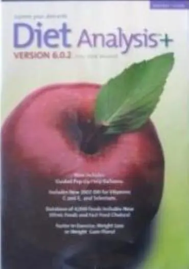 Diet Analysis Plus 6.0 w/ Manual PC CD assessment analysis calculate RDA/DRIs