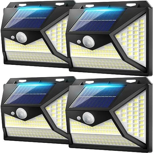 RISEMART Lampe Solaire Exterieur 153LED Lumiere Solaire Exterieur avec Detect...