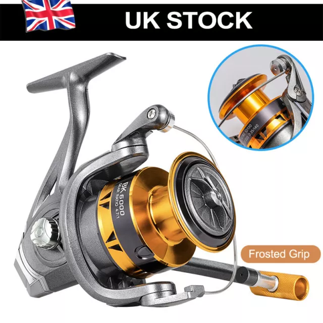 SPINNING REELS SALTWATER Freshwater Fishing Reel Ultralight Metal Frame  Smooth £10.99 - PicClick UK