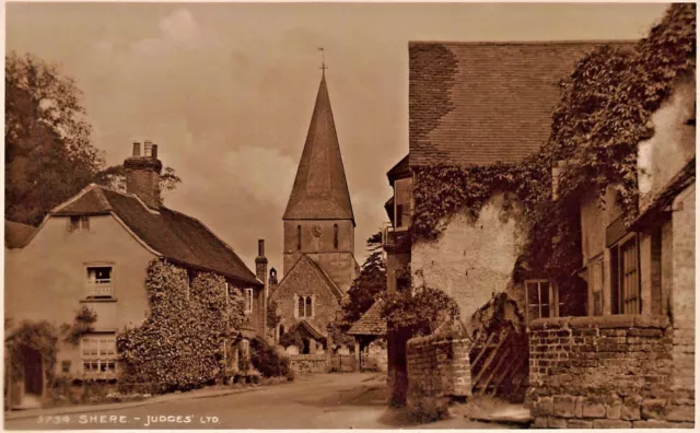 Shere Surrey Angleterre~Village View-Church~ Juges Photo Carte Postale