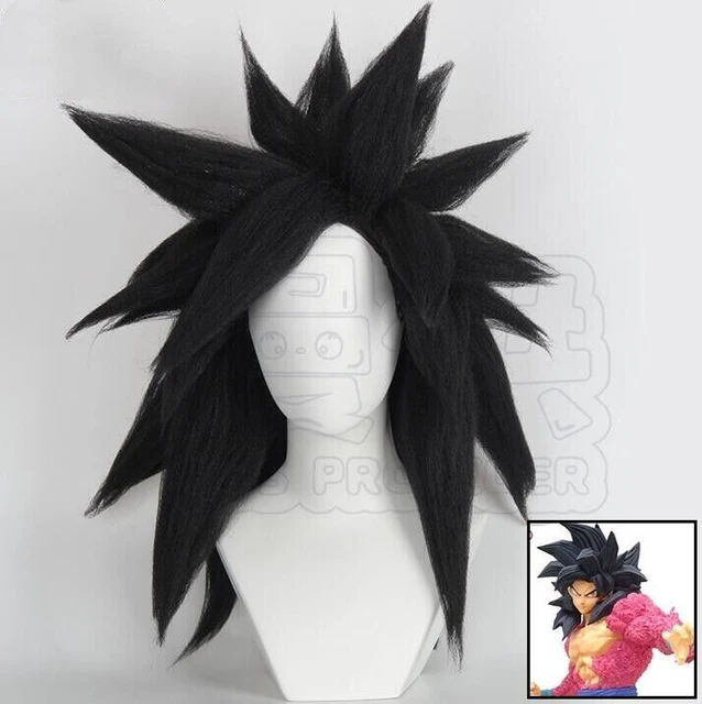 Dragon Ball Vegeta Son Goku Super Saiyan 4 Black Wig Cosplay Costume
