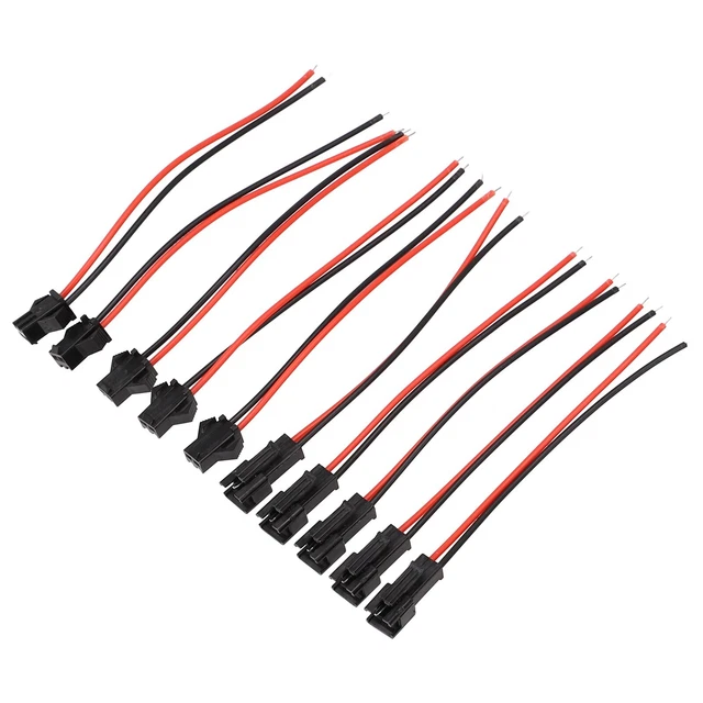 10PCS SM 2-PINS 2p Weiblich Männlich Stecker Verbinder Draht Kabel ...