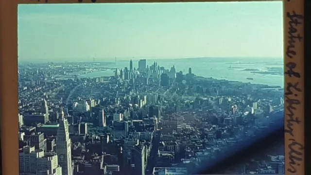 Altes ORIG. DIA (1) von 1964 Skyline von NEW YORK NY, USA Wolkenkratzer